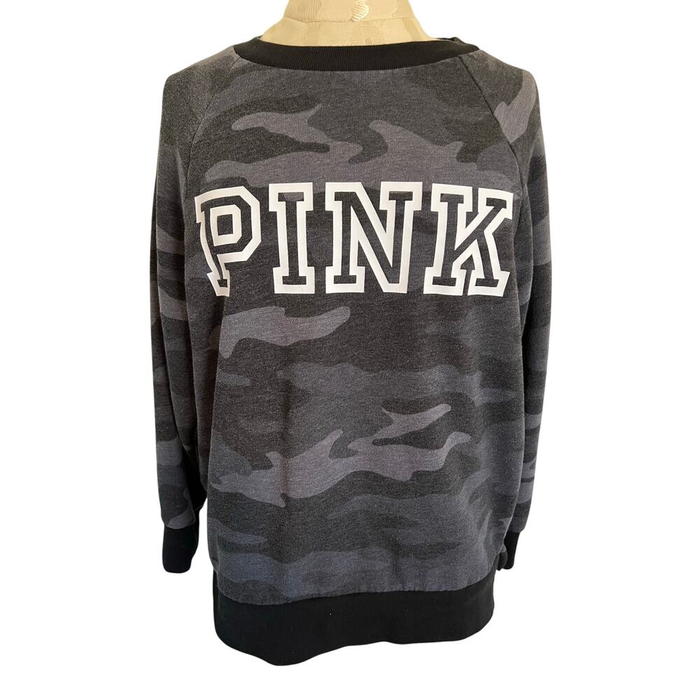 Victoria’s Secret PINK Camo Crewneck Pullover Sweatshirt XS